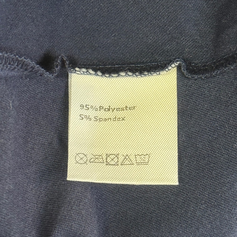 Wrap-Front Peplum Blouse in Navy - Picture 10 of 11
